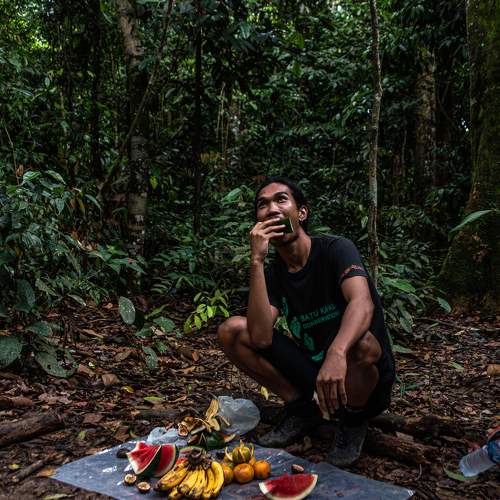 Recreation moment in the jungle
