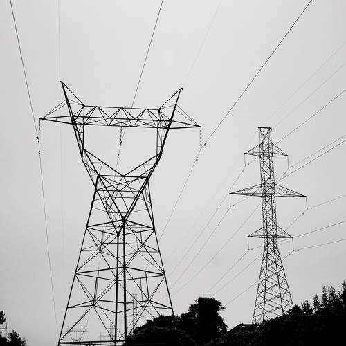 Transmission towers near McNicoll Ave