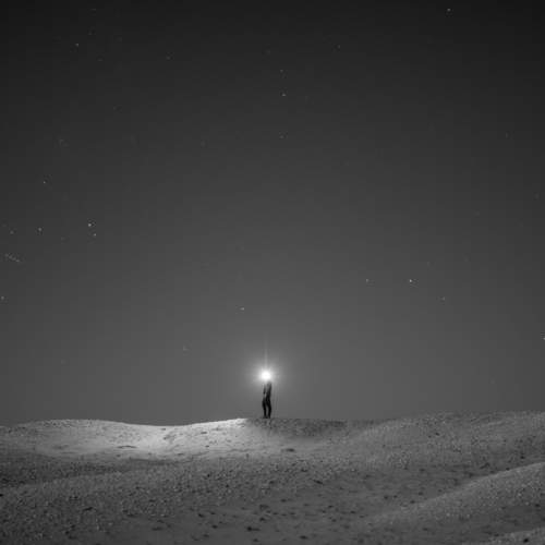 Under the night sky