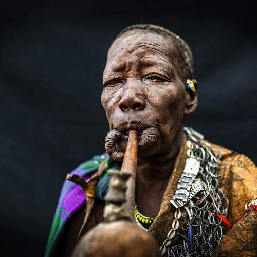 Old woman from the Surma Tribe | Ethiopia