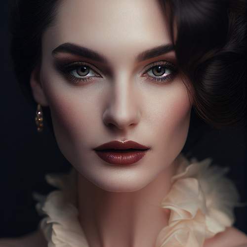 À beautiful Rossian woman in the darkportrait