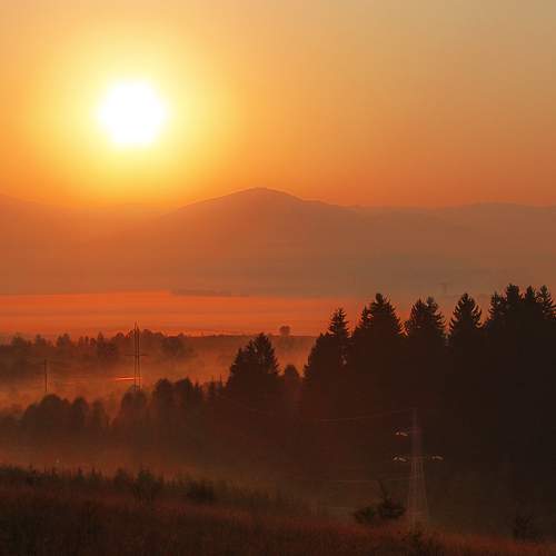 Sunrise over the city