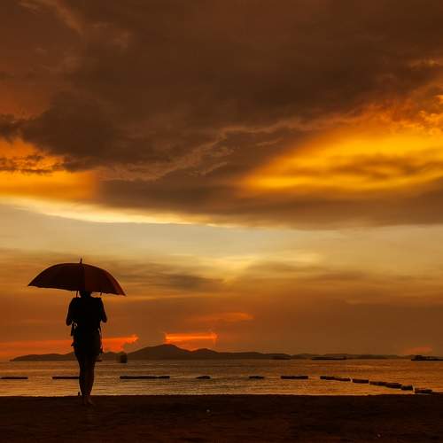 Welcome​ home​ Pattaya​ after​ rain ​sunset.