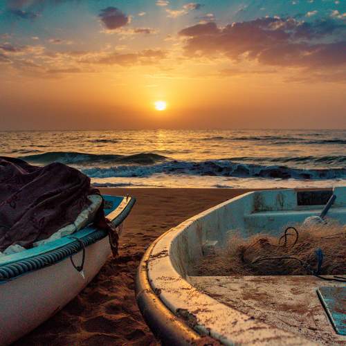 The magic of the beauty of the sunset