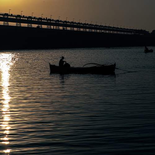 Fishing preparation before sun rise.