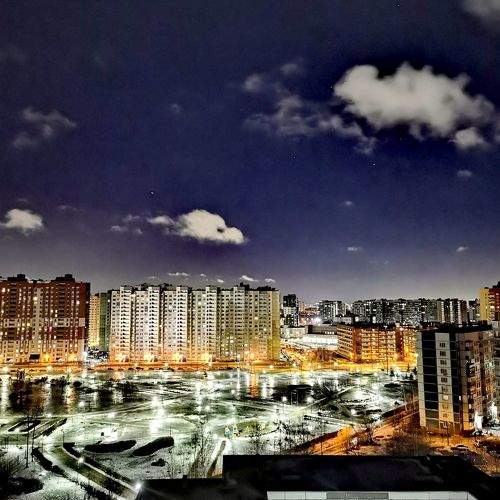 Зимний закат в моем окне