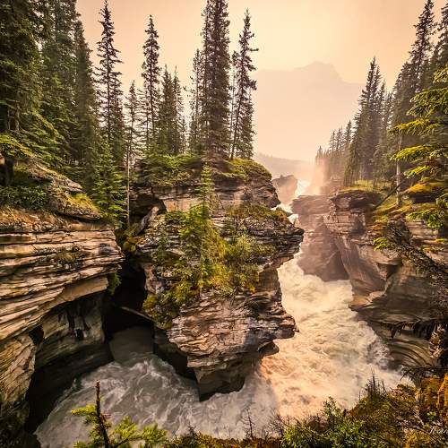 Beautiful Athabasca Falls
