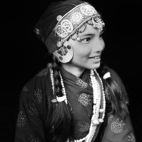 Tea-gathering girl.Dargeling, India.
