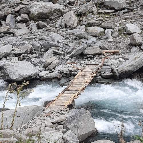 A tattered bridge