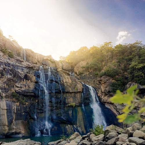 The golden waterfall