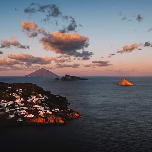 Sunset on Panarea Island