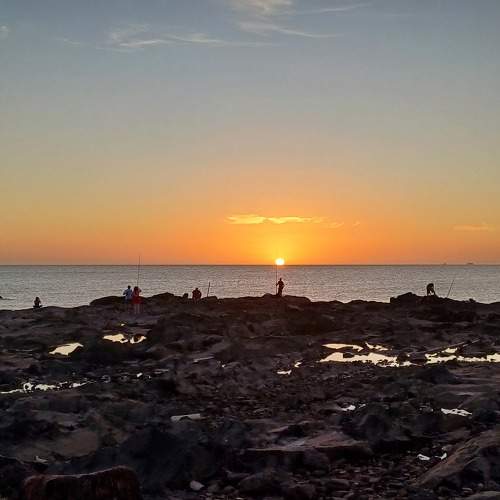 Pescadores al atardecer