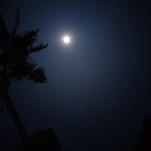 THE MOON AND ORION CONSTELLATION