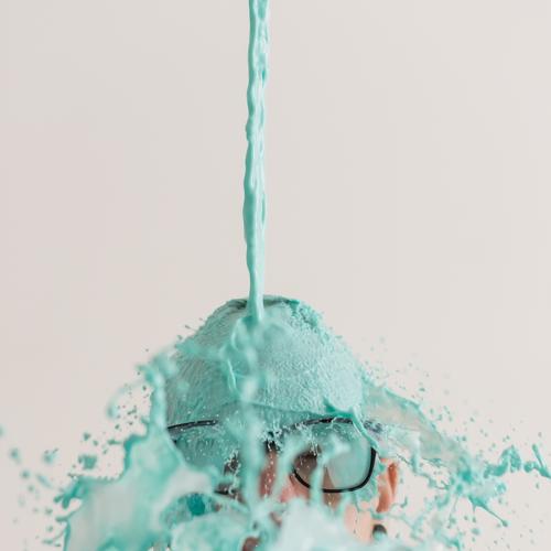 Man with Paint Splash