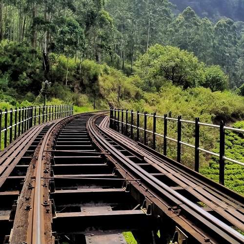 Railway roads in Highlands of Sri Lanka