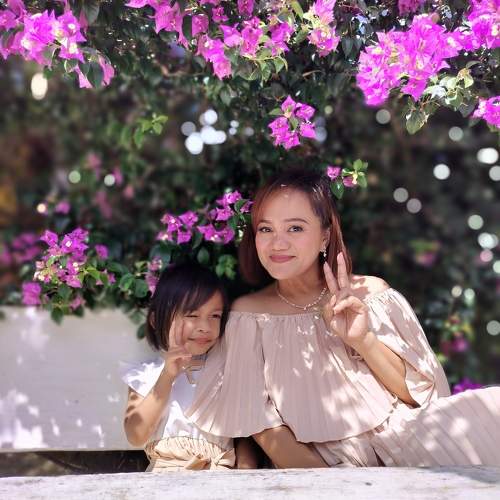 Mother and daughter moment