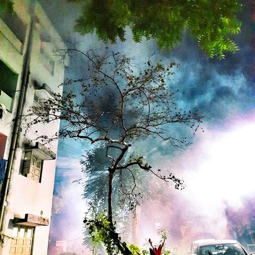 The smoke