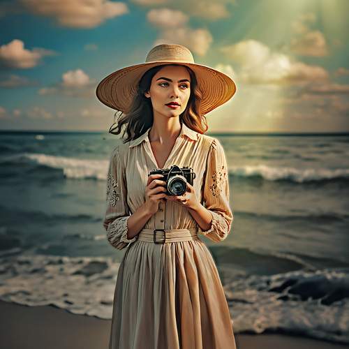 Mulher na praia