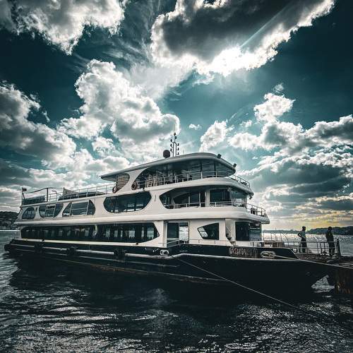 A boat in the sea