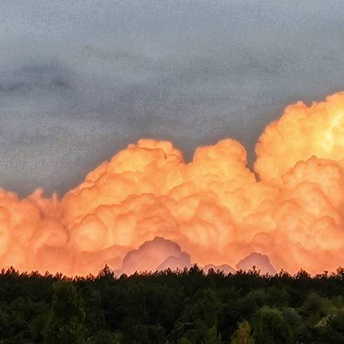 Clouds on fire