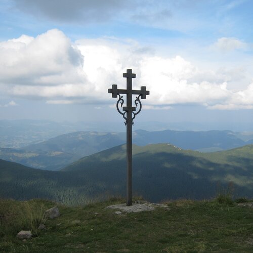 на вершине