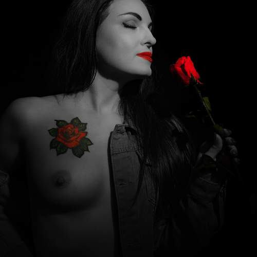 THE RED ROSE LADY