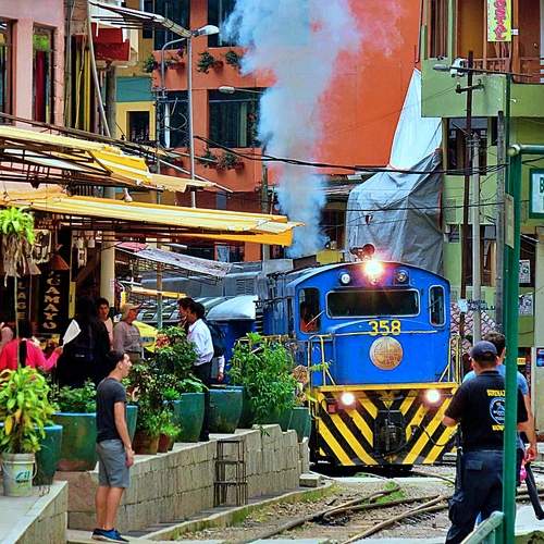 Train in the city