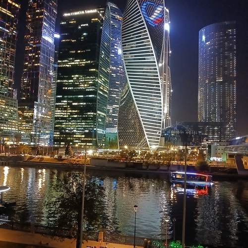 Огни ночной Москвы