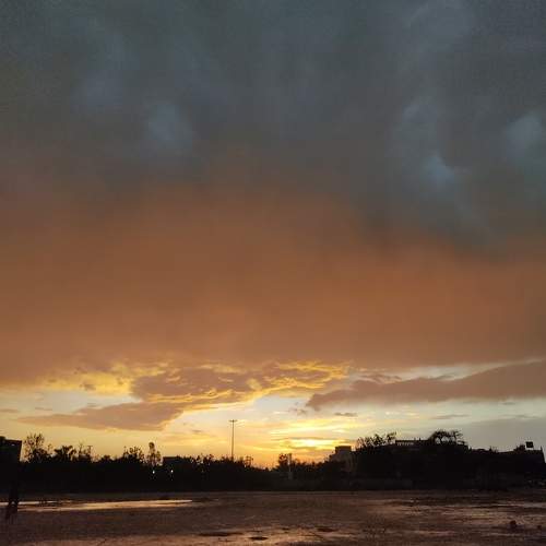 Golden Sunset After the Rain