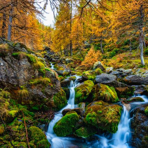 Autumn waterfall