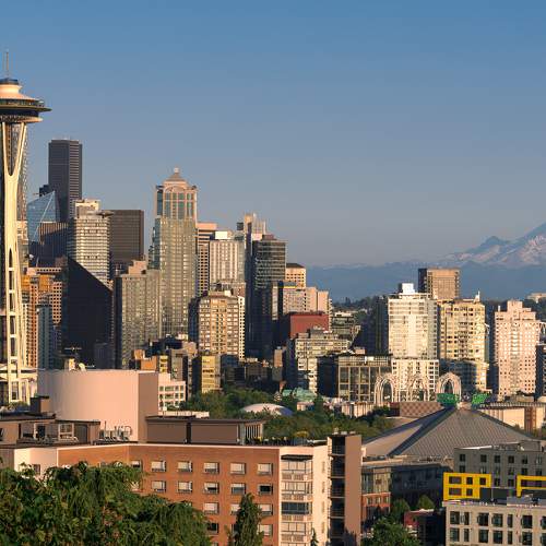 Seattle Skyline with Majestic Mt. Rainier