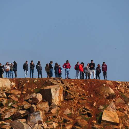 A group in the mountain