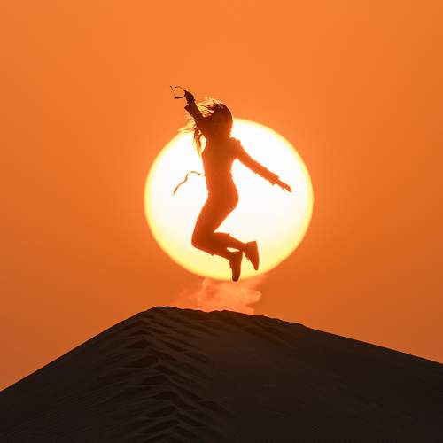 Sunset With Jump