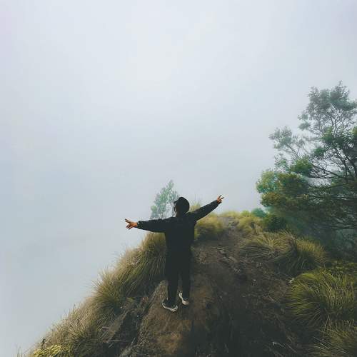 Finding peace in the quiet beauty of nature.