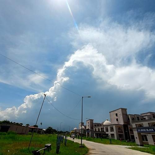 our university under a calm sky