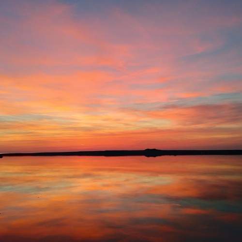 Fiery sunset