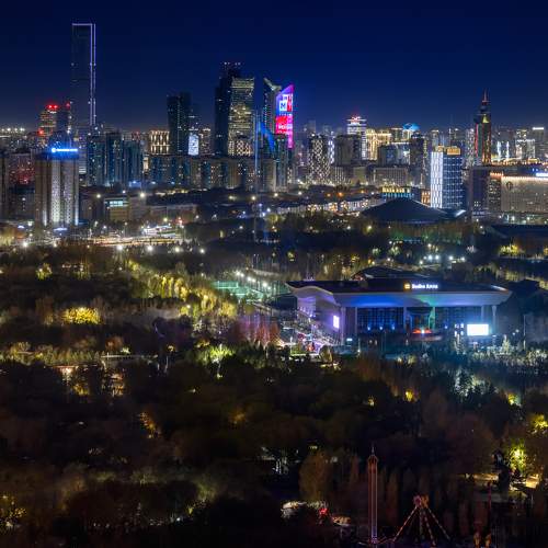 Central park in the city of Astana (Kazakhstan)