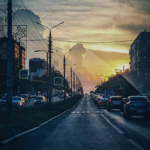 По дороге домой.