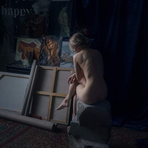 In the artist's studio