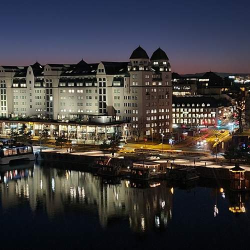 Sunset in the city of Oslo.