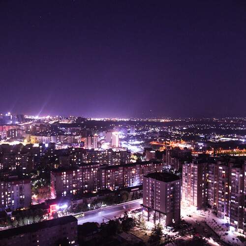 Pristina city at night