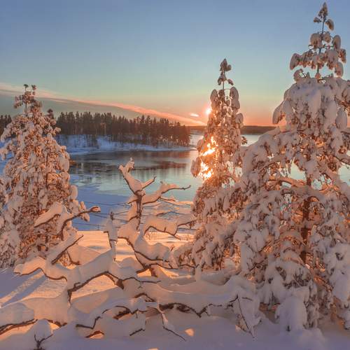 Закат на острове Тимонсаари