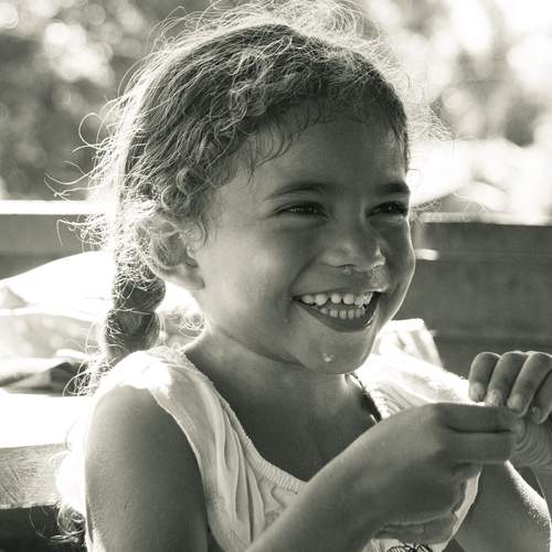 Smiling Riverside Girl in the Amazon