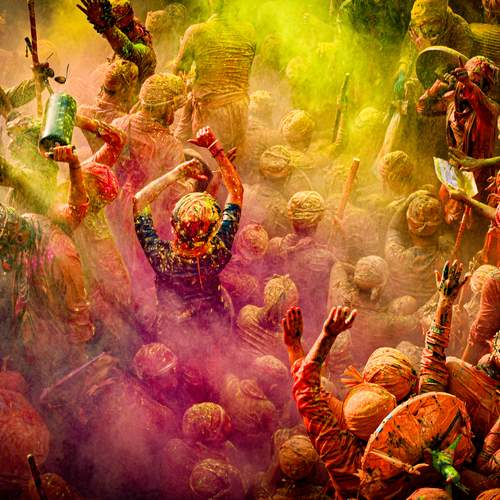 Enjoy holi festival nandgaon