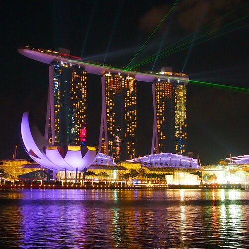 Ночная Marina Bay