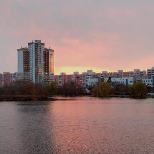 Закат на Свислочи