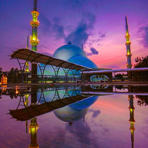Mosque reflection