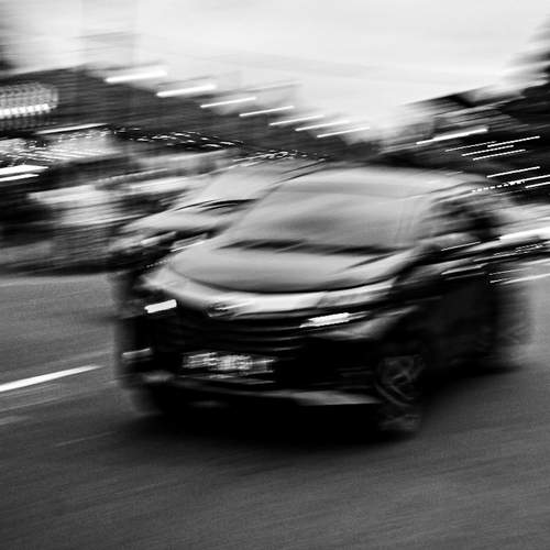 Long exposure car
