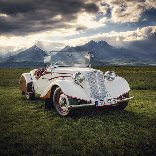 Tatra 75 under Tatra Mountains