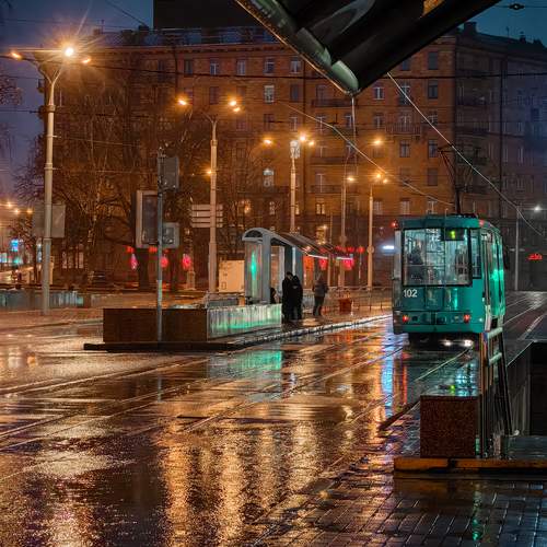 дождливое весеннее утро в Минске